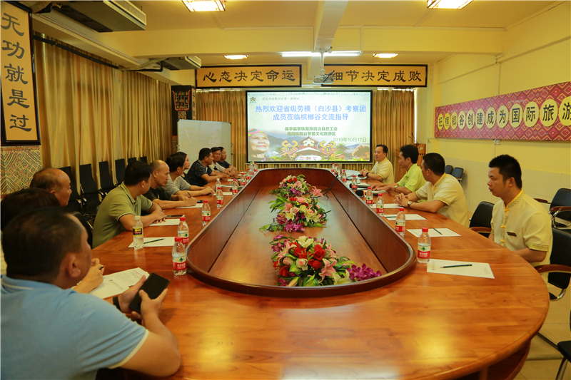 1、白沙縣省部級勞模考察團到訪檳榔谷 學(xué)習(xí)美麗鄉(xiāng)村旅游扶貧經(jīng)驗